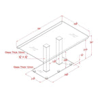 Maza 59-inch Silvertone Metal/Glass Dining Table
