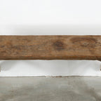 Artissance Vintage Noodle Bench with Front Panel, Weathered Natural Wood Finish (Size & Finish Vary) - 57W x 6.2L x 22H