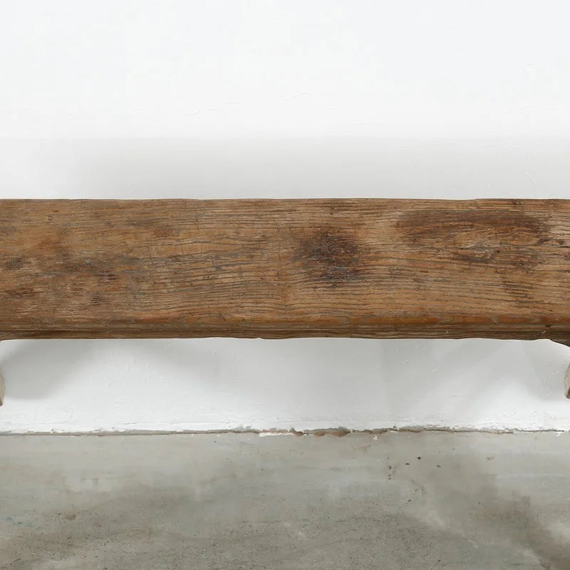 Artissance Vintage Noodle Bench with Front Panel, Weathered Natural Wood Finish (Size & Finish Vary) - 57W x 6.2L x 22H