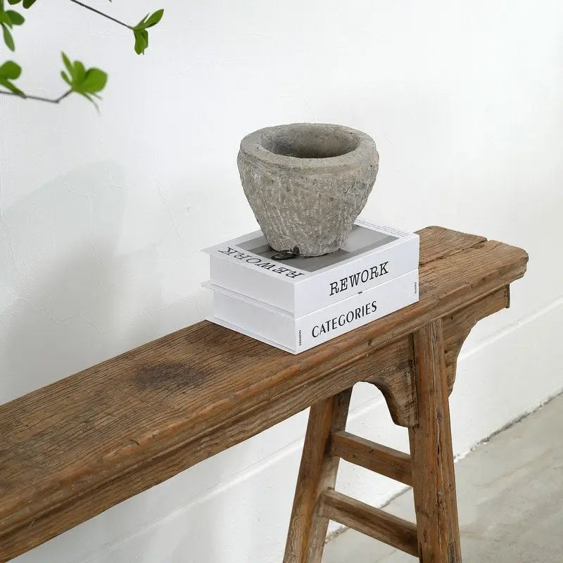 Artissance Vintage Noodle Bench with Front Panel, Weathered Natural Wood Finish (Size & Finish Vary) - 57W x 6.2L x 22H