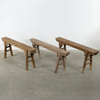 Artissance Vintage Noodle Bench with Front Panel, Weathered Natural Wood Finish (Size & Finish Vary) - 57W x 6.2L x 22H