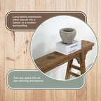Artissance Vintage Noodle Bench with Front Panel, Weathered Natural Wood Finish (Size & Finish Vary) - 57W x 6.2L x 22H