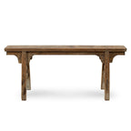 Artissance Vintage Noodle Bench with Front Panel, Weathered Natural Wood Finish (Size & Finish Vary) - 57W x 6.2L x 22H