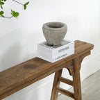 Artissance Vintage Noodle Bench with Front Panel, Weathered Natural Wood Finish (Size & Finish Vary) - 57W x 6.2L x 22H