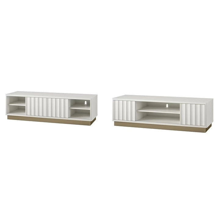 CosmoLiving by Cosmopolitan Rene Modern Scalloped TV Stand for TVs up to 65 - Up to 65