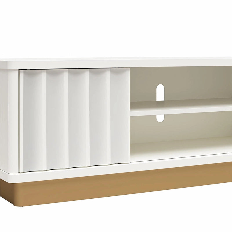 CosmoLiving by Cosmopolitan Rene Modern Scalloped TV Stand for TVs up to 65 - Up to 65