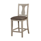 Merichleri Rustic Antique White Wood 5-Piece Counter Height Dining Set