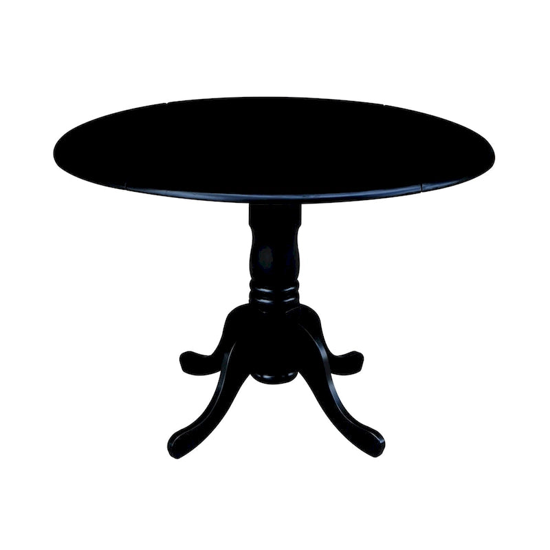 Dining Essentials Black Table and Schoolhouse Chair 5-piece Dining Set