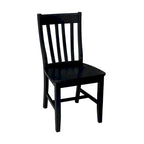 Dining Essentials Black Table and Schoolhouse Chair 5-piece Dining Set