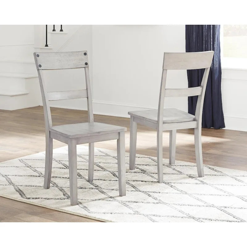 oratt Rustic Grey Wash Dining Room Chair (Set of 2)