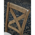 Moriville Beige Upholstered Nutmeg Finish Dining Side Chairs (Set of 2)