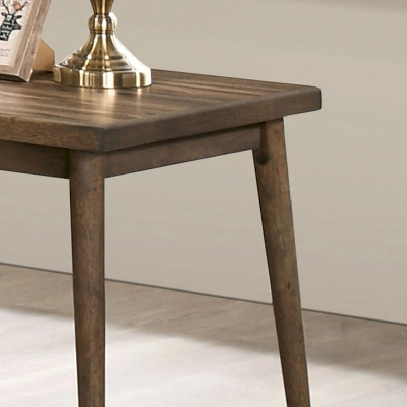 Abi Mid-Century Walnut Solid Wood 24-inch Side Table