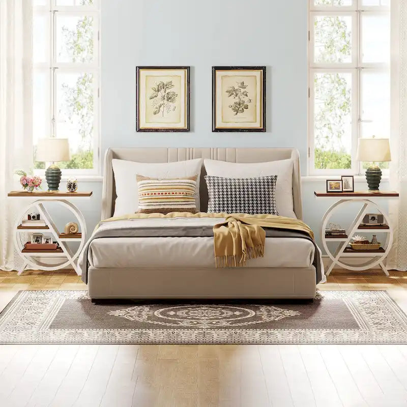 3-Tier End Table Side Table with Storage for Living Room