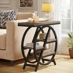 3-Tier End Table Side Table with Storage for Living Room