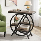 3-Tier End Table Side Table with Storage for Living Room
