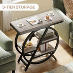 3-Tier End Table Side Table with Storage for Living Room