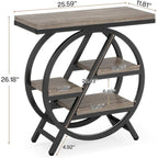 3-Tier End Table Side Table with Storage for Living Room