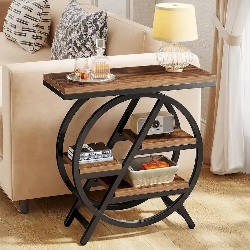 3-Tier End Table Side Table with Storage for Living Room