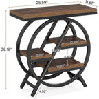 3-Tier End Table Side Table with Storage for Living Room