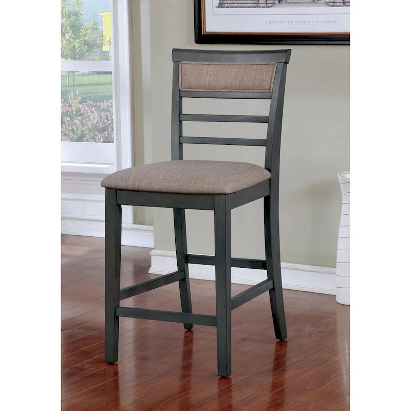 Yevana Contemporary Solid Wood 5-Piece Counter Height Dining Set