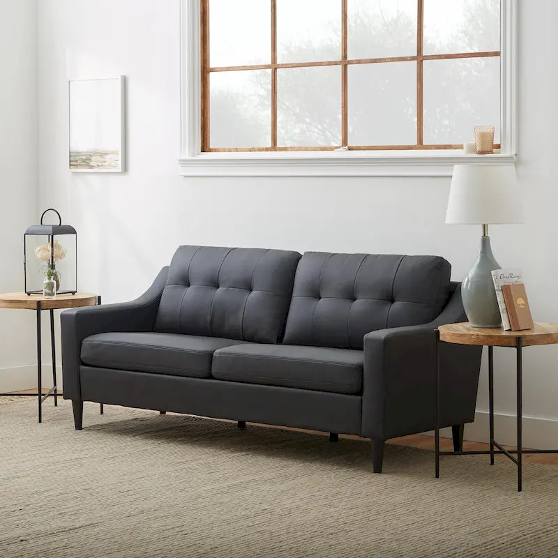 Ellen 75 Upholstered Scooped Arm Sofa