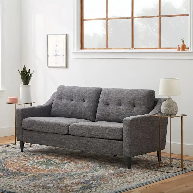 Ellen 75 Upholstered Scooped Arm Sofa