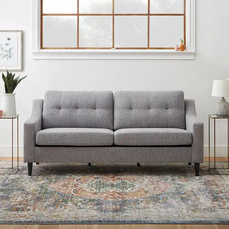 Ellen 75 Upholstered Scooped Arm Sofa