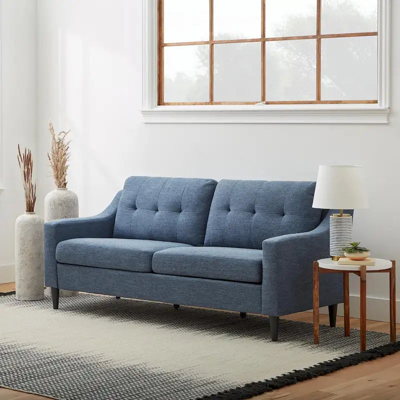 Ellen 75 Upholstered Scooped Arm Sofa