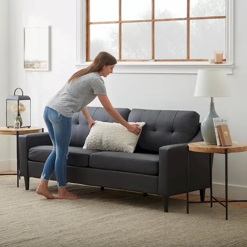 Ellen 75 Upholstered Scooped Arm Sofa