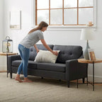 Ellen 75 Upholstered Scooped Arm Sofa