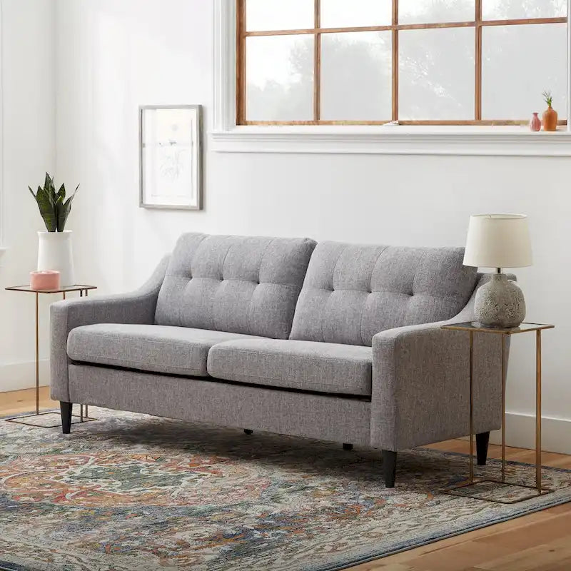Ellen 75 Upholstered Scooped Arm Sofa