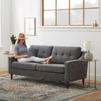Ellen 75 Upholstered Scooped Arm Sofa