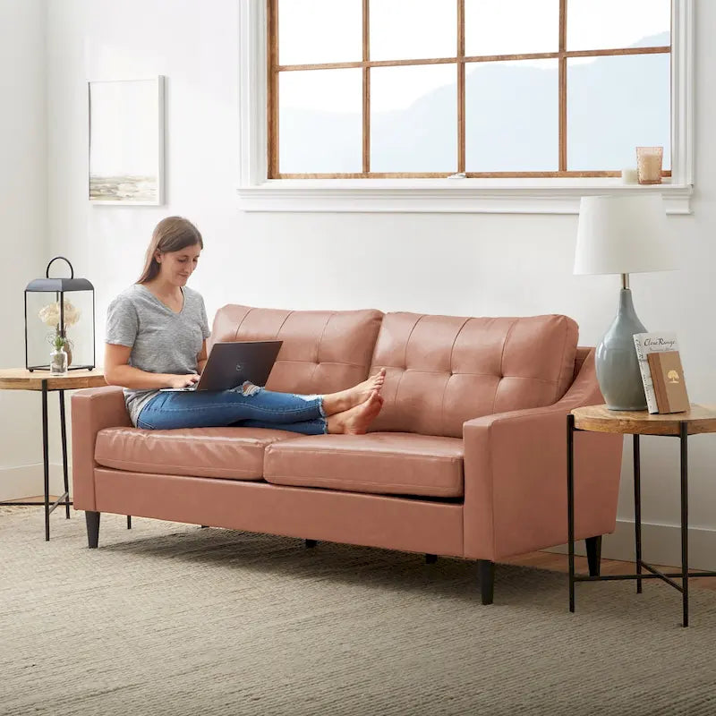 Ellen 75 Upholstered Scooped Arm Sofa