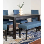 Roundhill Furniture Muzzi Contemporary 6-Piece Dining Set, Dining Table with 4 Stylish Chairs and a Bench