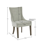 Madison Park Signature Ultra Upholstered Dining Side Chairs With Wood Legs (Set of 2)