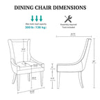 Madison Park Signature Ultra Upholstered Dining Side Chairs With Wood Legs (Set of 2)