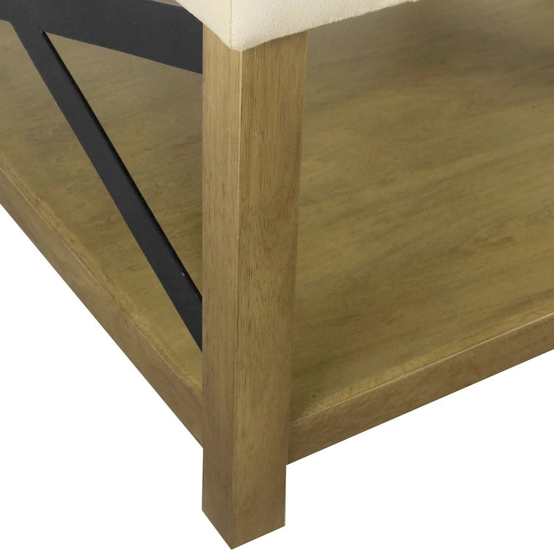 HomePop Tufted Top square cocktail Ottoman