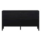 Retro Sideboard with Circular Groove Design Metal Handle