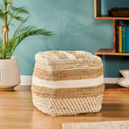 Caiman Handcrafted Boho Fabric Pouf