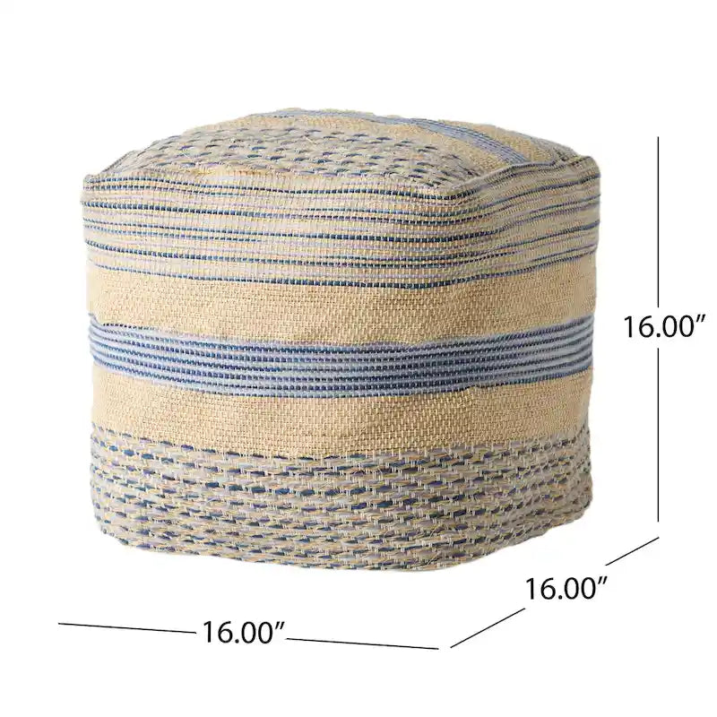 Caiman Handcrafted Boho Fabric Pouf