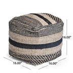 Caiman Handcrafted Boho Fabric Pouf