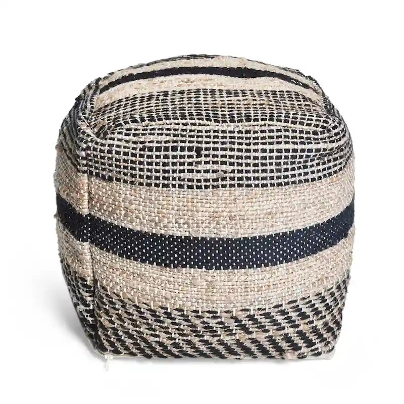 Caiman Handcrafted Boho Fabric Pouf