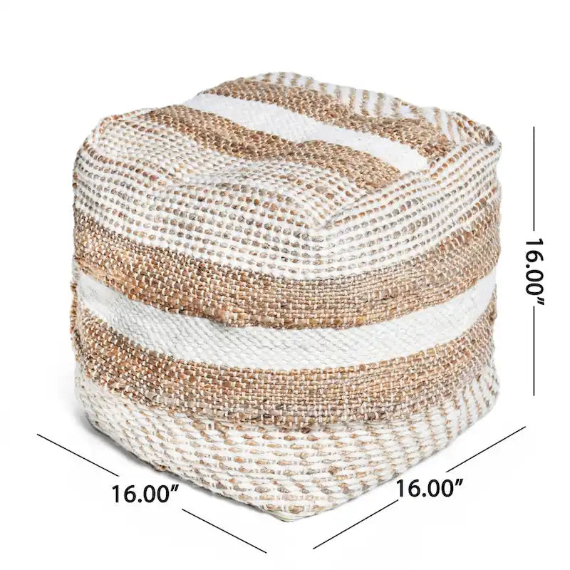 Caiman Handcrafted Boho Fabric Pouf