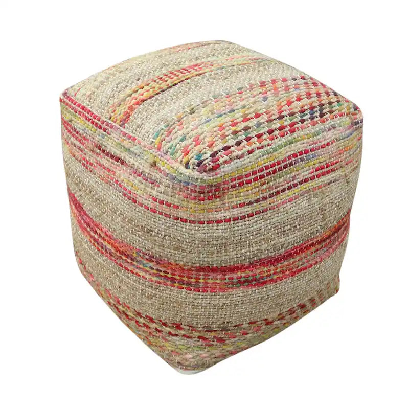 Caiman Handcrafted Boho Fabric Pouf