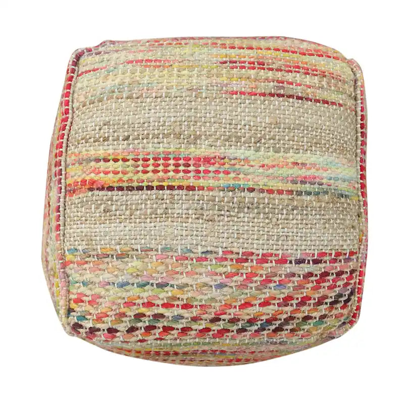 Caiman Handcrafted Boho Fabric Pouf