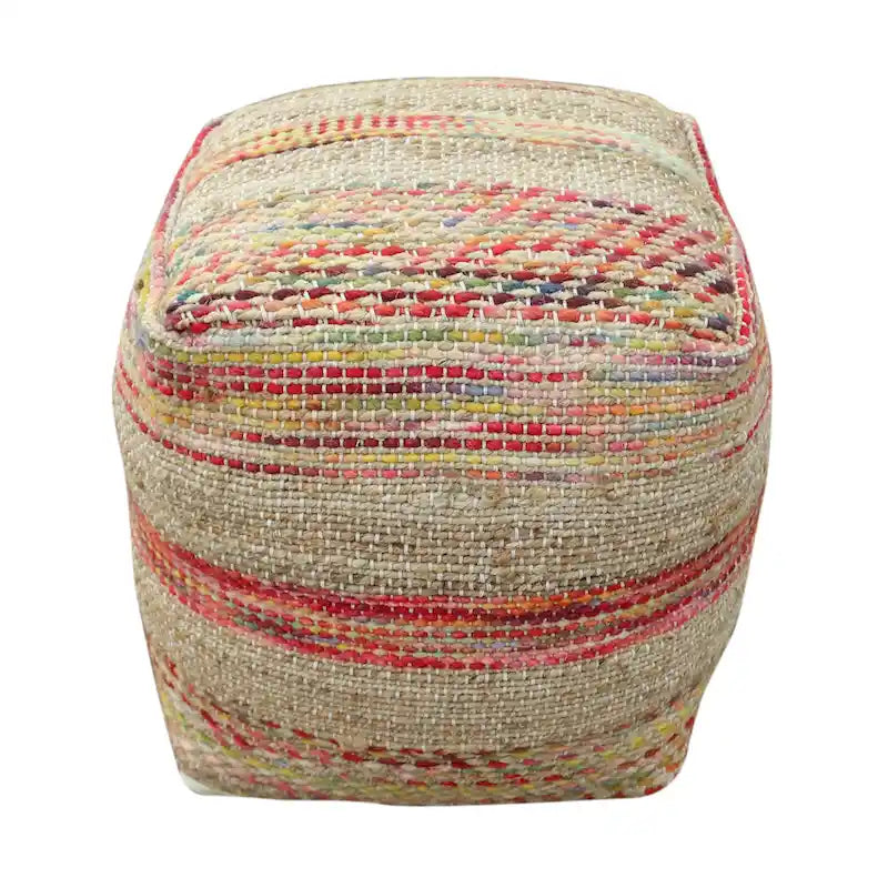 Caiman Handcrafted Boho Fabric Pouf