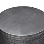 WYNDENHALL Jean 15 Wide Tribal Pattern Metal Accent Table & Assembled - 15w x 15 d x 20 h