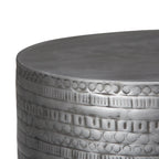 WYNDENHALL Jean 15 Wide Tribal Pattern Metal Accent Table & Assembled - 15w x 15 d x 20 h
