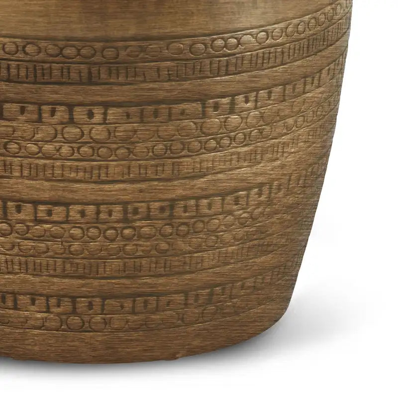 WYNDENHALL Jean 15 Wide Tribal Pattern Metal Accent Table & Assembled - 15w x 15 d x 20 h