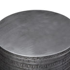 WYNDENHALL Jean 15 Wide Tribal Pattern Metal Accent Table & Assembled - 15w x 15 d x 20 h